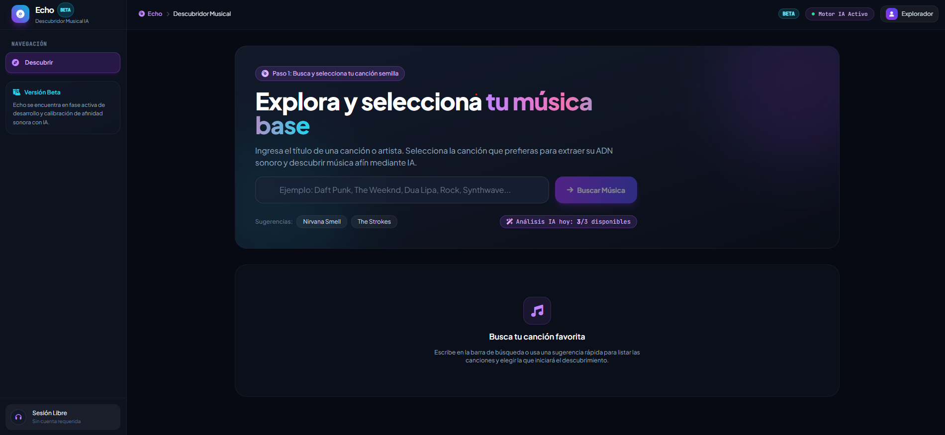 Echo - Descubridor Musical IA